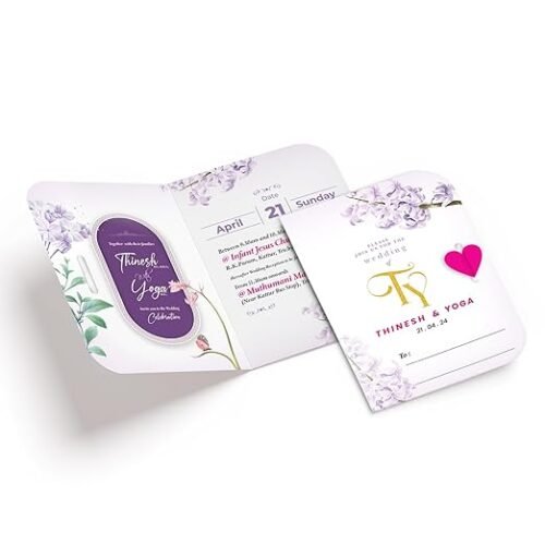 Marriage Invitation cards - Red Heart